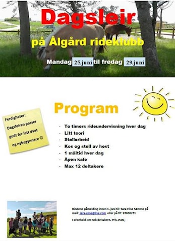 Rideleir 2018 for alle, obs nye datoer